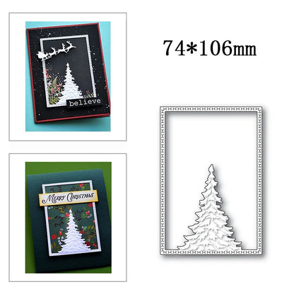 New Hot Selling Christmas Rectangle Frame Series Metal Cutting Die Scrap Book Stamps/photo Albums Decorative Embossed Diy Handma
