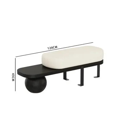 Nordic Solid Wood Shoe Stool Creative Wool Sofa Doorway Senior Sense Cloakroom Living Room Porch Household Fitting Rest Bench