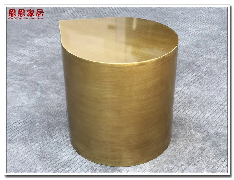 Fresh Four-Leaf Clover Tea Table Tear Drop Coffee Table Brushed Bronze Craft Adler Shaped Sofa Side Table