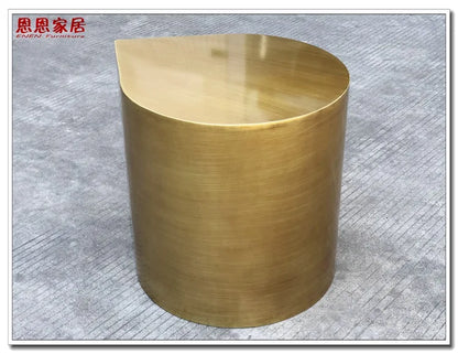 Fresh Four-Leaf Clover Tea Table Tear Drop Coffee Table Brushed Bronze Craft Adler Shaped Sofa Side Table