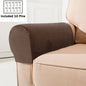 1 Pair Sofa Armrest Covers Velvet Elastic Chair Arm Covers Armrest Protectors for Living Room Included 10 pins to keep covers