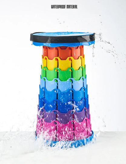 Portable Folding Stool Lightweight Plastic Subway Queuing Chair And Outdoor Camping Fishing with Carry Bag Telescopic Stool