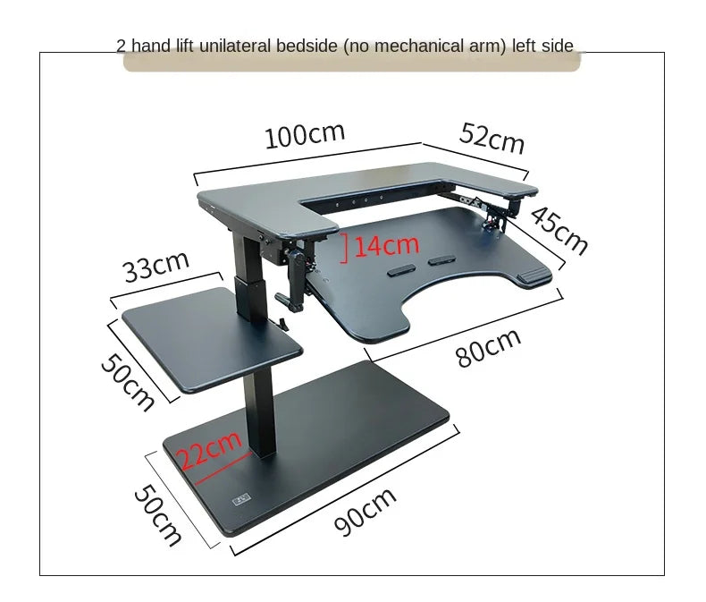 Cross bed computer desk, laptop desktop computer desk, bedside table, lifting table, lazy table, cockpit suspension bracket