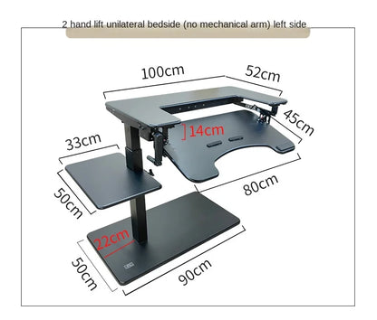 Cross bed computer desk, laptop desktop computer desk, bedside table, lifting table, lazy table, cockpit suspension bracket