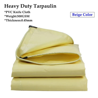 10 Colors 500GSM Heavy Duty PVC Tarpaulin Waterproof Knife Cloth Camping Tent Groundsheet Gazebos Canopy Awnings Shading Sails