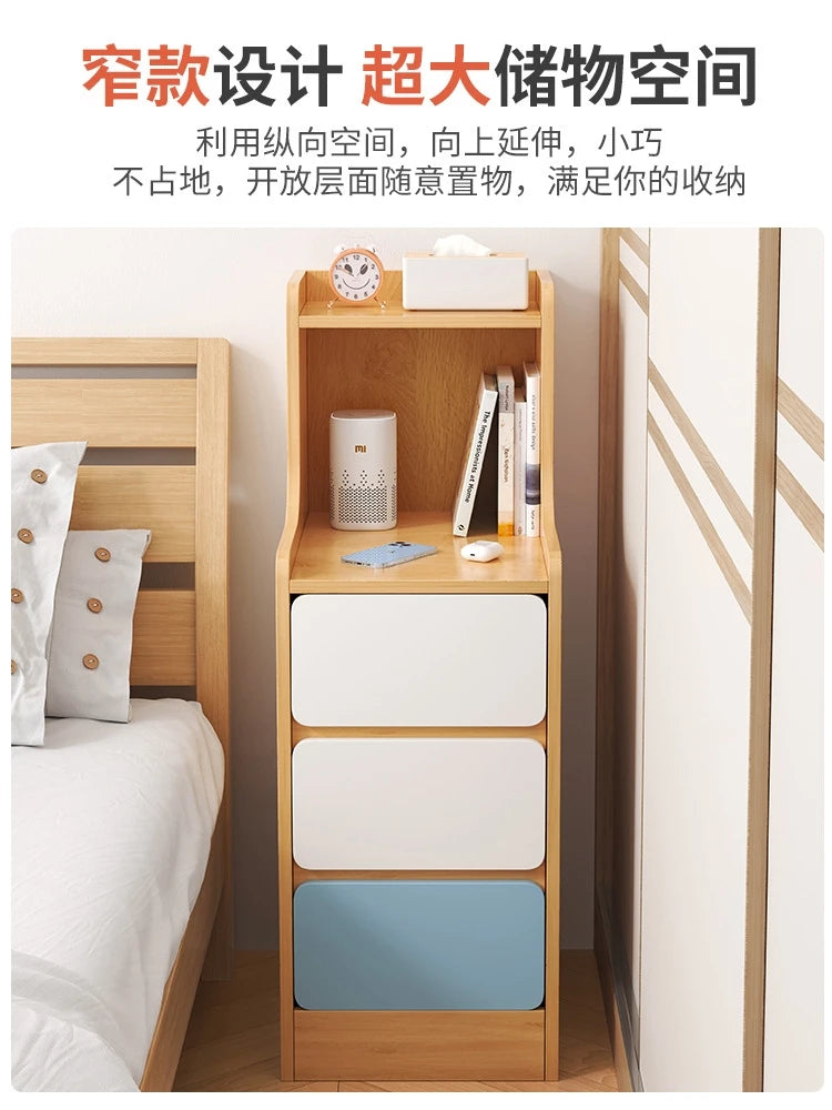 Bedside table, simple modern small ultra narrow storage cabinet, simple bedside storage rack