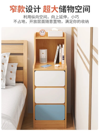 Bedside table, simple modern small ultra narrow storage cabinet, simple bedside storage rack