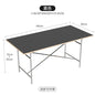 DPstudio vintage simple desk, stainless steel rectangular dining table, blogger, same conference table Bauhaus
