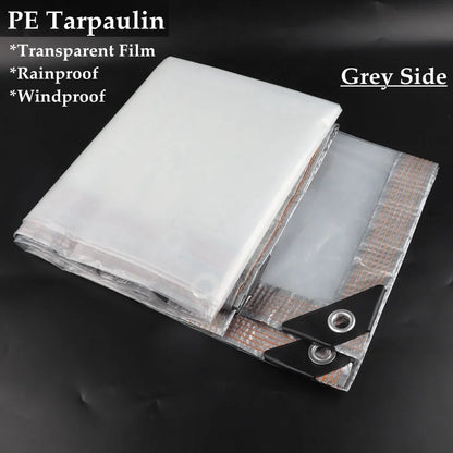 New Transparent PE Tarp Gazebo Canopy Awnings Outdoor Garden Succulent Plants Rainproof Cloth Keep Warm Tarpaulin