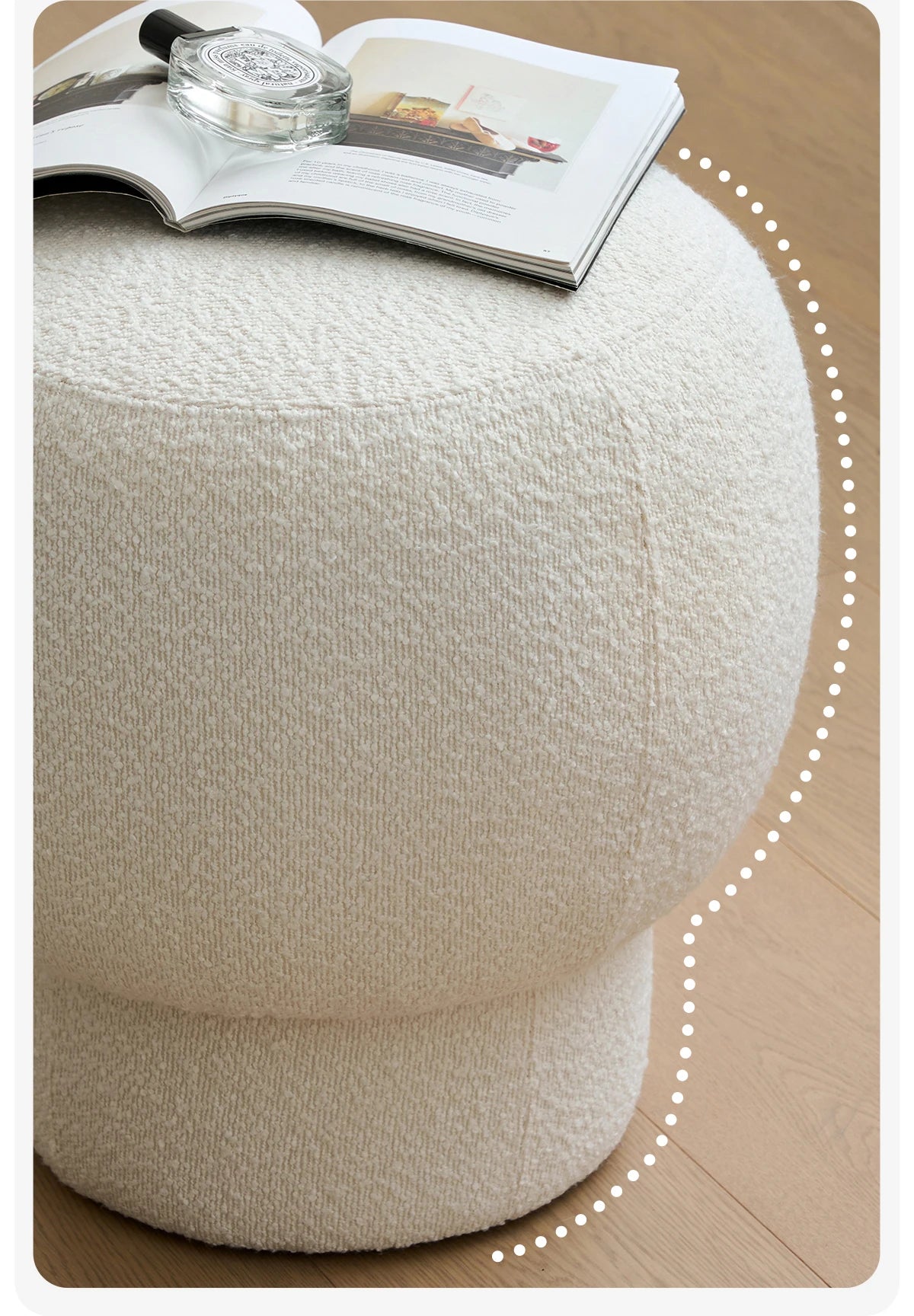 Nordic Furniture, Living Room Sofa Stools, Bedroom Dressing Stool, Porch Shoe Changing Stool, Circular Mobile Seat,Leisure Chair