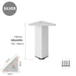 4PCS Furniture Leg Aluminum Triangular Square Sofa Leg with Screw Thickening Metal Furniture Feet Bathroom Cabinet Coffee Table
