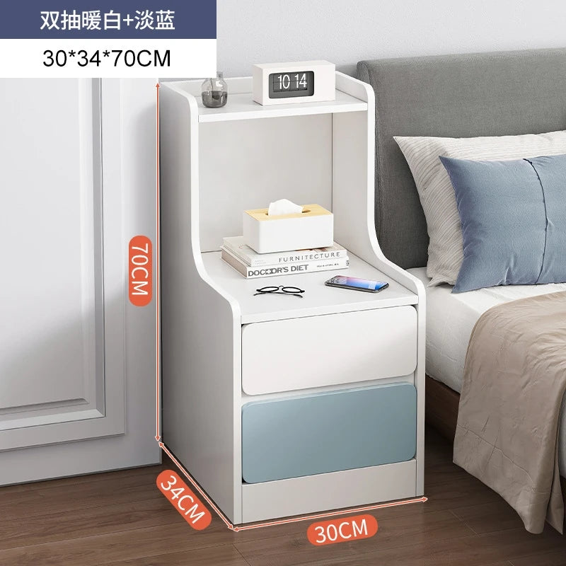 Bedside table, simple modern small ultra narrow storage cabinet, simple bedside storage rack