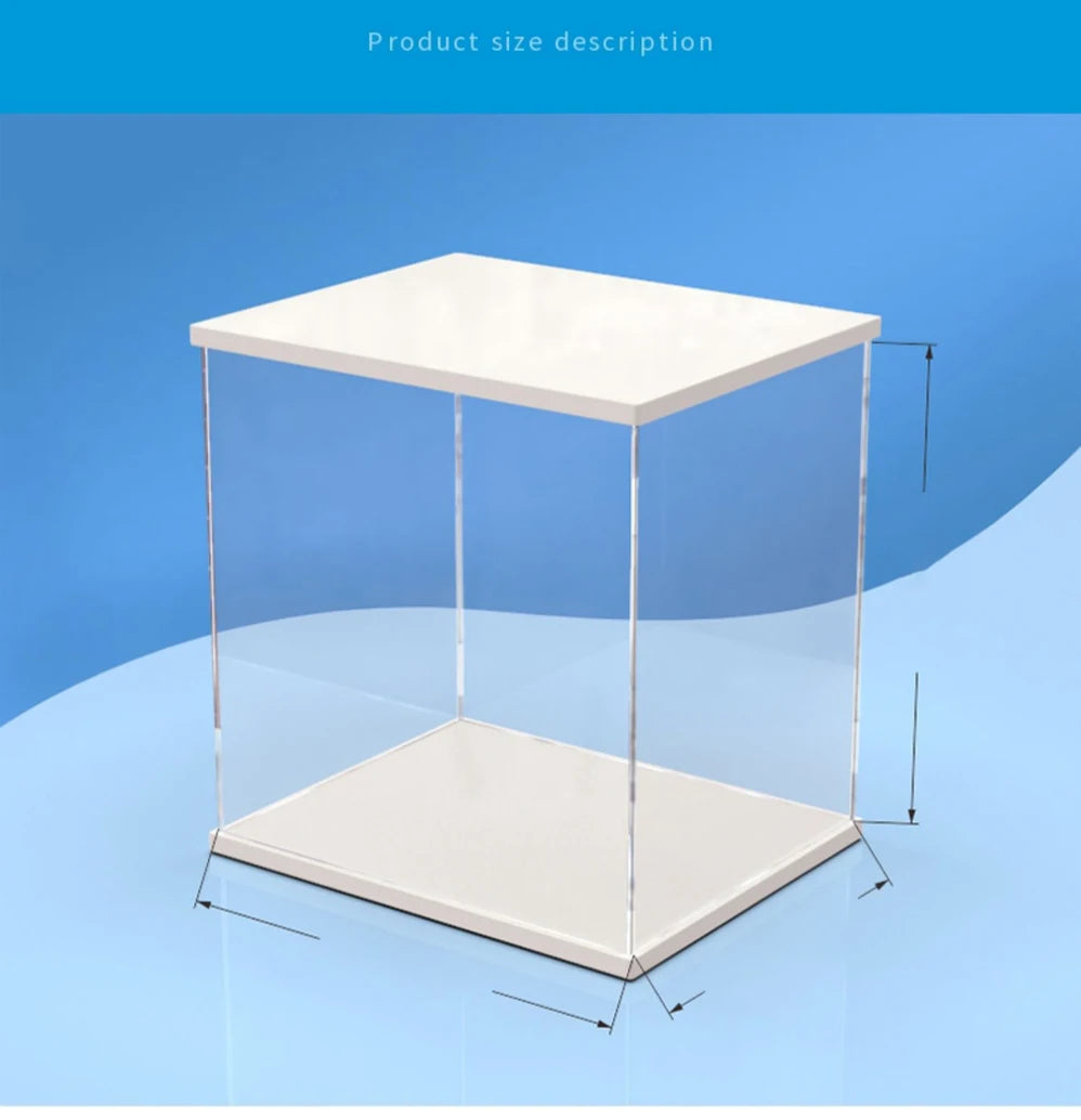 Acrylic Display Case w/h Door Countertop Organizer Dustproof Showcase for Figure/Toy/Collectibles/Gundam/Car/Model/Lego/BlindBox