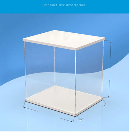 Acrylic Display Case w/h Door Countertop Organizer Dustproof Showcase for Figure/Toy/Collectibles/Gundam/Car/Model/Lego/BlindBox