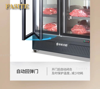 Plus freezer display cabinet, commercial meat beef cabinet, glass ice cream, standing freezer, beverage refrigerator