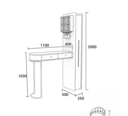 Pqf Retractable Bar Table against the Wall Family Living Room Partition Integrated