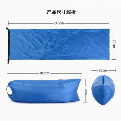 Outdoor Portable Air Sofa Lazy Inflatable Bed Air Mattress Single Person Sleeping Bag Lunch Bed Fast Inflatable Seatings
