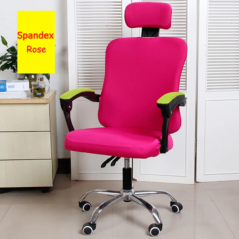 3pcs/lot Office Chair Covers Stretch Spandex Computer Swivel Chair Seat Covers Armrest Gaming Chair Cover Split Chair Slipcovers
