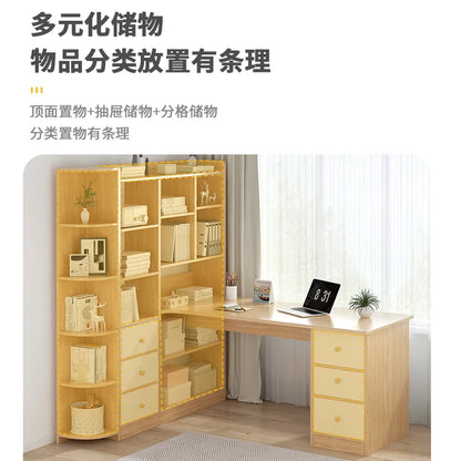Rental table home bookshelf desk integrated desktop computer desk student study desk corner writing desk combination