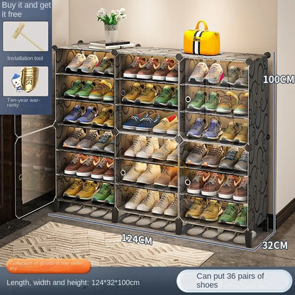 Shoerack Cabinet Shoe Rack Storage Organizer Shelf Shoes Entrance Hallway Furniture Cupboards Splicing Dustproof Transparent Box