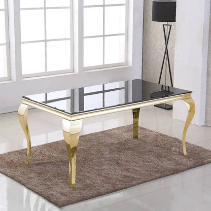 Dining Table Light Luxury Marble Dining Table and Chair Combination Modern Simple Stainless Steel Dining Tab