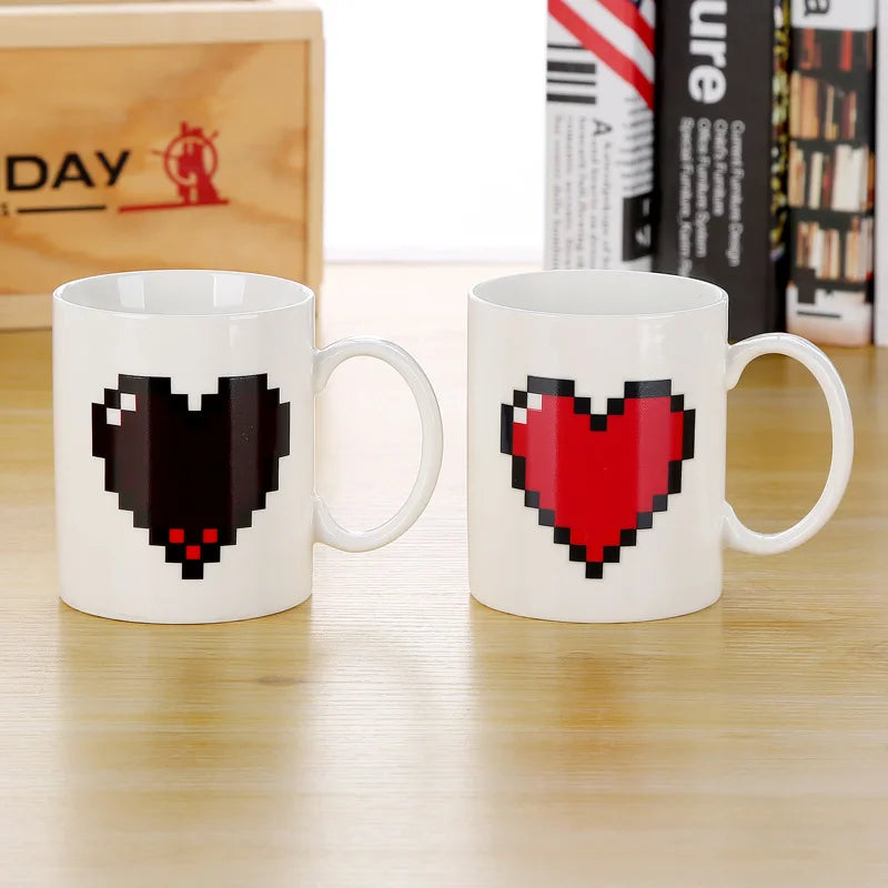 Creative Battery Magic Mug Positive Energy Color Changing Cup Ceramic Discoloration Coffee Tea Milk Mugs Novelty Gifts 12 style