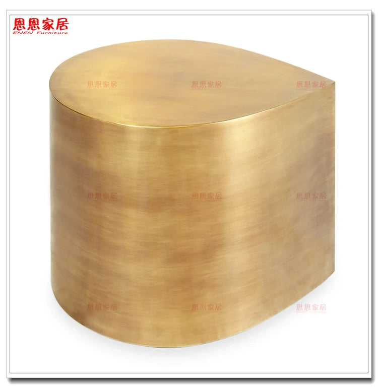 Fresh Four-Leaf Clover Tea Table Tear Drop Coffee Table Brushed Bronze Craft Adler Shaped Sofa Side Table