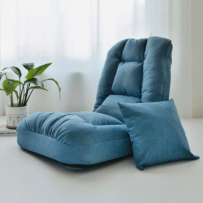 Folding Lounger Home Balcony Living Room Folding Chair Leisure Balcony Lazy Sofa Tatami With Pillow Modern Backrest Deck Chair