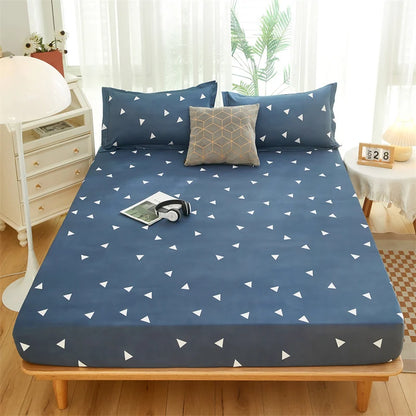 Yaapeet Home Textile Cartoon Blue Whale Bedding Fitted Sheet King Queen Single Size Boy Girl Kid Bed Mattress Cover Protector