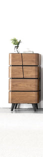 yj Nordic Style Chest of Drawers Modern Minimalist Tempered Glass Fashion Locker Storage Cabinet