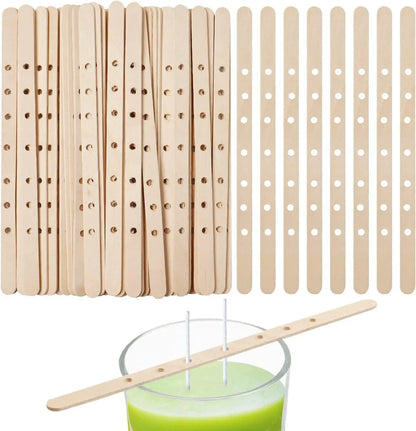 100pcs Wood Wick Holder 4mm Single Hole Diy Candle Making Tool Wax Wick Fixing Rod Candle Making Candle Diy m