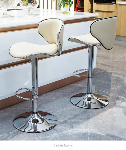 Bar Furniture High Stools Kitchen Adjustable Lift Backrest Bar Chair Swivel Nordic Bar Counter Sofa Chairs Bar Banks Dining Seat