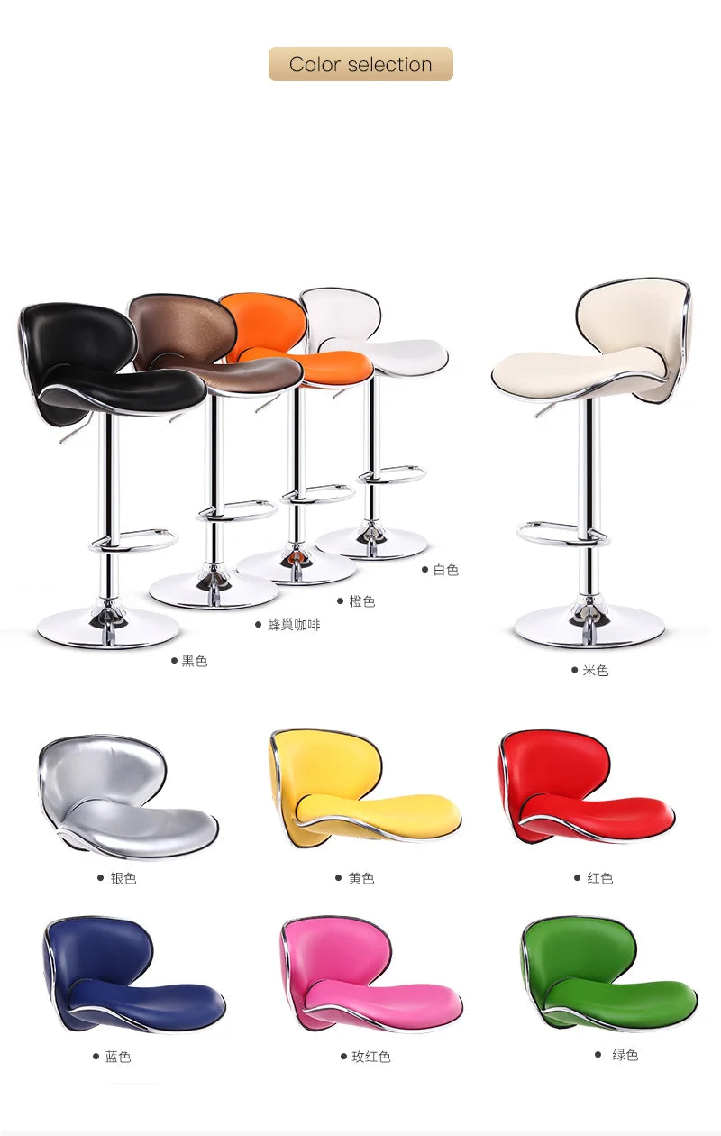 Bar Furniture High Stools Kitchen Adjustable Lift Backrest Bar Chair Swivel Nordic Bar Counter Sofa Chairs Bar Banks Dining Seat
