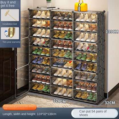 Shoerack Cabinet Shoe Rack Storage Organizer Shelf Shoes Entrance Hallway Furniture Cupboards Splicing Dustproof Transparent Box