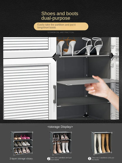 Modern Household Multilayer Plastics Shoe Rack Hallway Cabinets For Living Room Dustproof Storage Shelves Home Bedroom Furniture