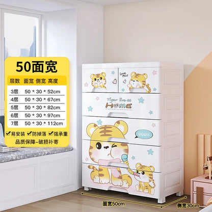 78 wide thickened plastic drawer storage cabinet, baby children's wardrobe, toys, multi-layer storage cabinet, chest of drawers