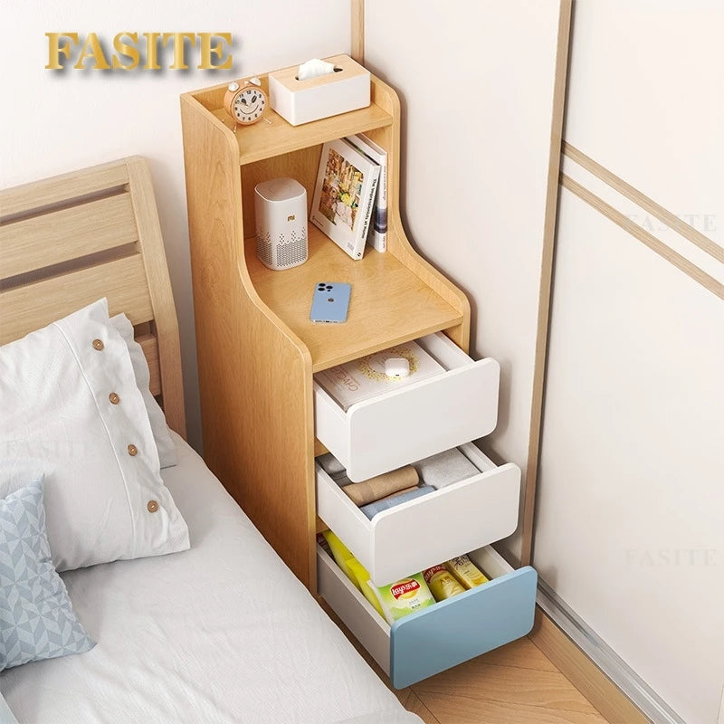 Bedside table, simple modern small ultra narrow storage cabinet, simple bedside storage rack