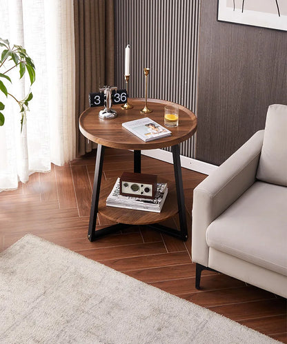 JOYLIVE Tea Table Simple Modern Sofa Side Table Household Round Double-layer Side Table 2022 New Dropshipping