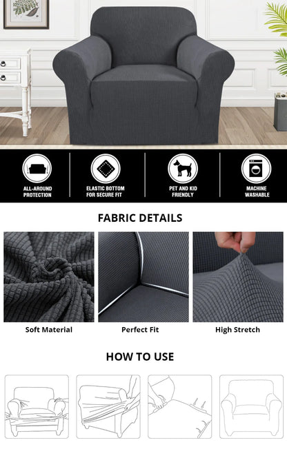 4 Types Armchair Cover Elastic Sofa Cover for Living Room Stretch Furniture Slipcover for Chairs 1 Seat Couch Cover Case