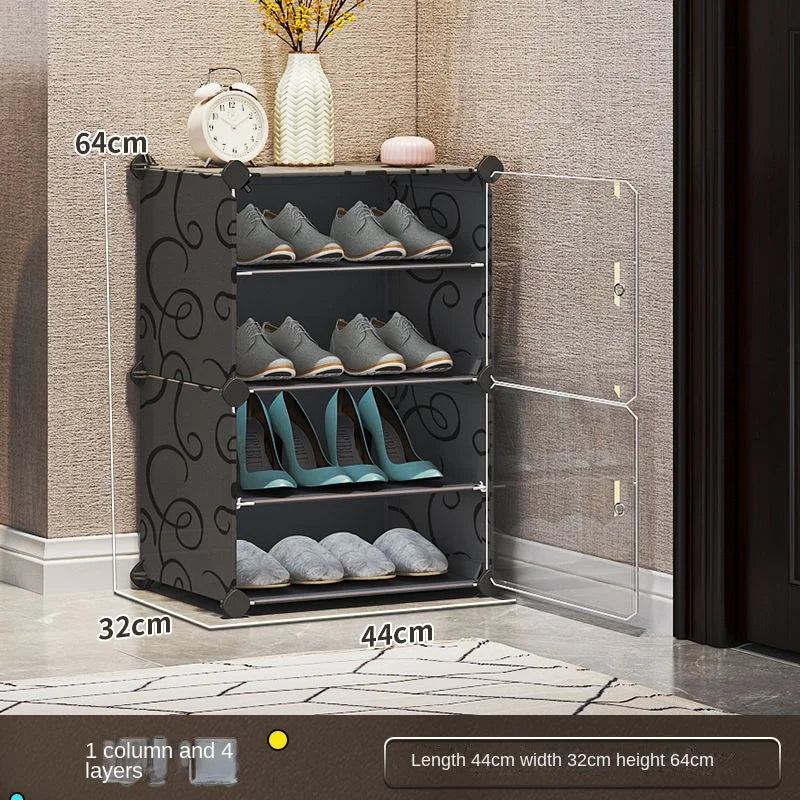 Shoe Rack Cabinets Shelf Shoes Storage Organizer Cupboards Furniture Hallway Entrance Multiple Layer Dustproof Cover Transparent