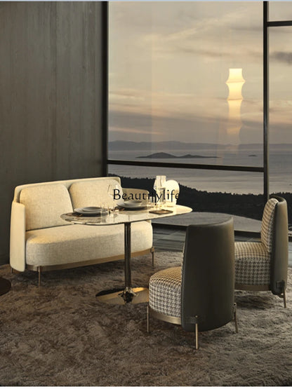 Nordic Single-Seat Sofa Chair Living Room Home Sofa Table and Chair