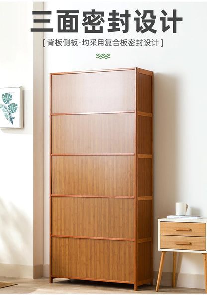 Wooden Horse Man Shoe Rack Shoe Cabinet Home Door outside Simple Storage Dormitory Economical Indoor Beautiful Bedroom Dustproof