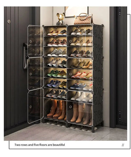 Shoerack Cabinet Shoe Rack Storage Organizer Shelf Shoes Entrance Hallway Furniture Cupboards Splicing Dustproof Transparent Box