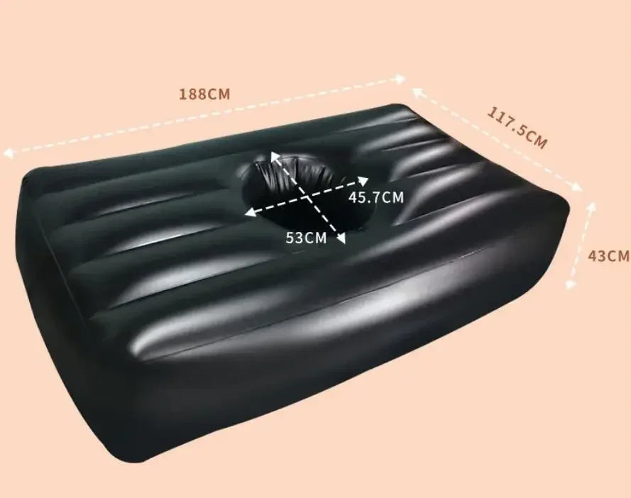 BBL Bed with Hole After Surgery for Butt Inflatable Brazilian BBL Mattress for Post Surgery Recovery Sleeping Portable Air Bed