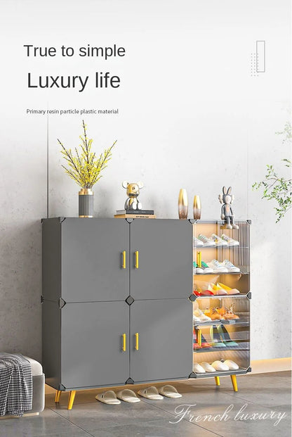 Modern Home Furniture Shoe Rack Cabinets Storage Organizers For Room Cupboard Hallway Entrance Shelf Shoes Layers Dustproof