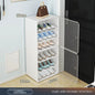 Small-Scale Foldable Cabinets For Home Living Room Multilayer Large Space Shelf Student Dormitory Dust Proof Shoe Storage Rack