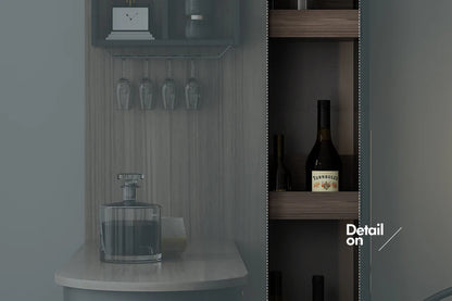 Pqf Retractable Bar Table against the Wall Family Living Room Partition Integrated