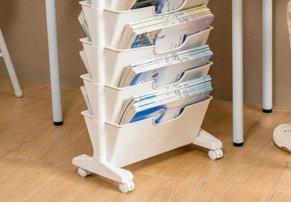 Classroom Desk Storage Shelf Sub-study Movable Large-capacity Bookshelf Children's Room Book Storage Artifact