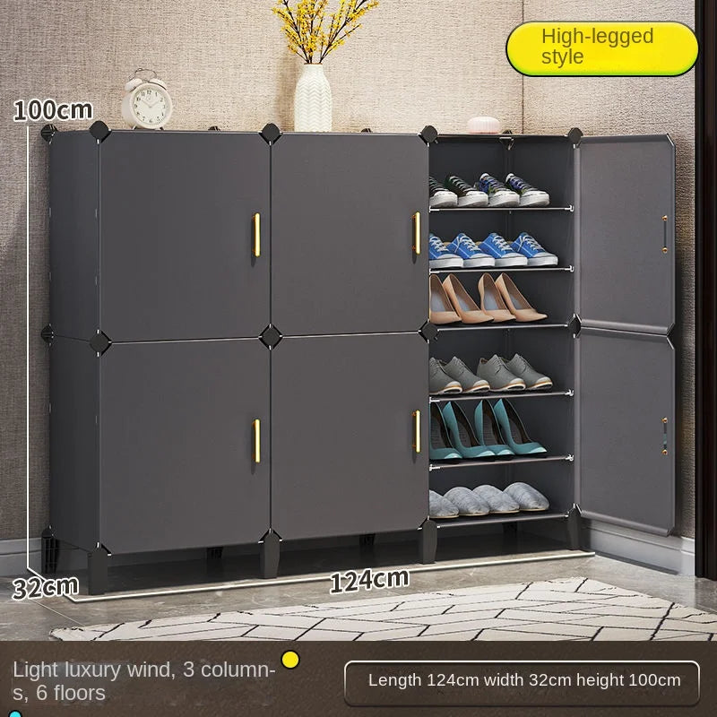 Modern Home Furniture Shoe Rack Cabinets Storage Organizers For Room Cupboard Hallway Entrance Shelf Shoes Layers Dustproof