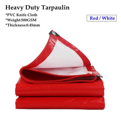 10 Colors 500GSM Heavy Duty PVC Tarpaulin Waterproof Knife Cloth Camping Tent Groundsheet Gazebos Canopy Awnings Shading Sails